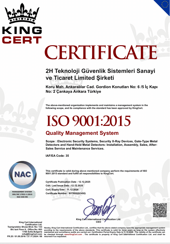 ISO 9001:2015 Sertifikası (EN)